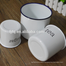China Factory Best Price Metal Enamel Coffee Canister Set,Tea Canister,Sugar Canister